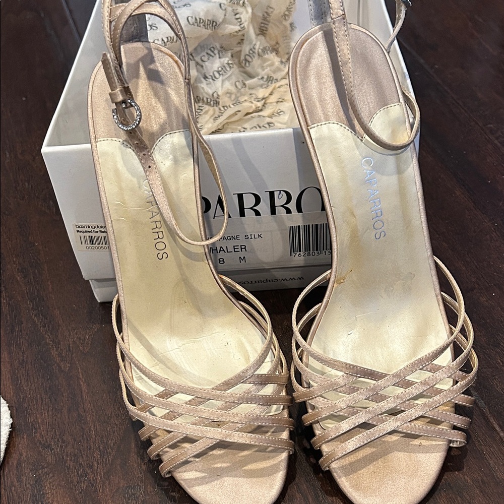 Caparros Women's Champagne Strappy Heels